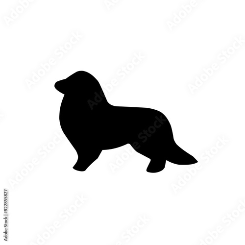 Vector set of different dog breed silhouette isolated on white background. puppy or pet animal clip art.