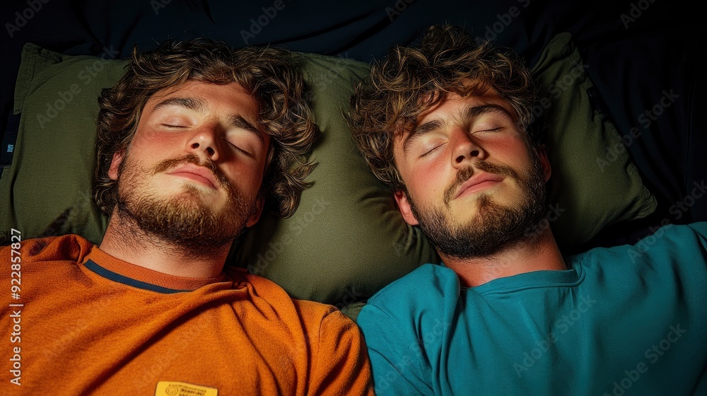 Lgbtq Couple Relaxing In Bed, A Moment Of Peace And Intimacy Lgbtq Couple Relaxing In Bed, A Moment Of Peace And Intimacy