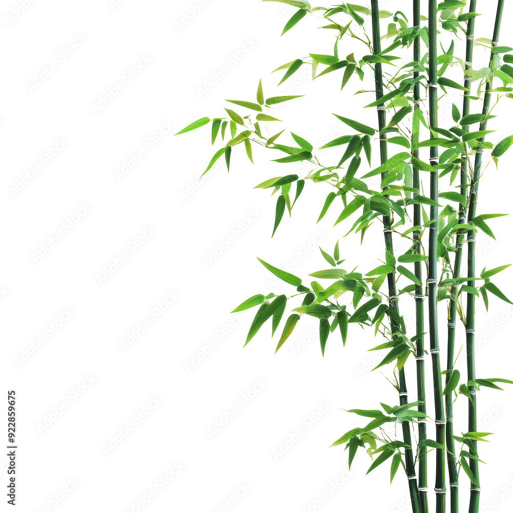 Fototapeta premium PNG Green bamboo on white background