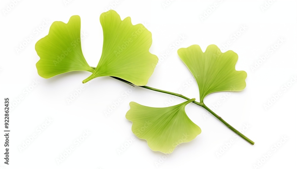 Fototapeta premium green leaf isolated on white