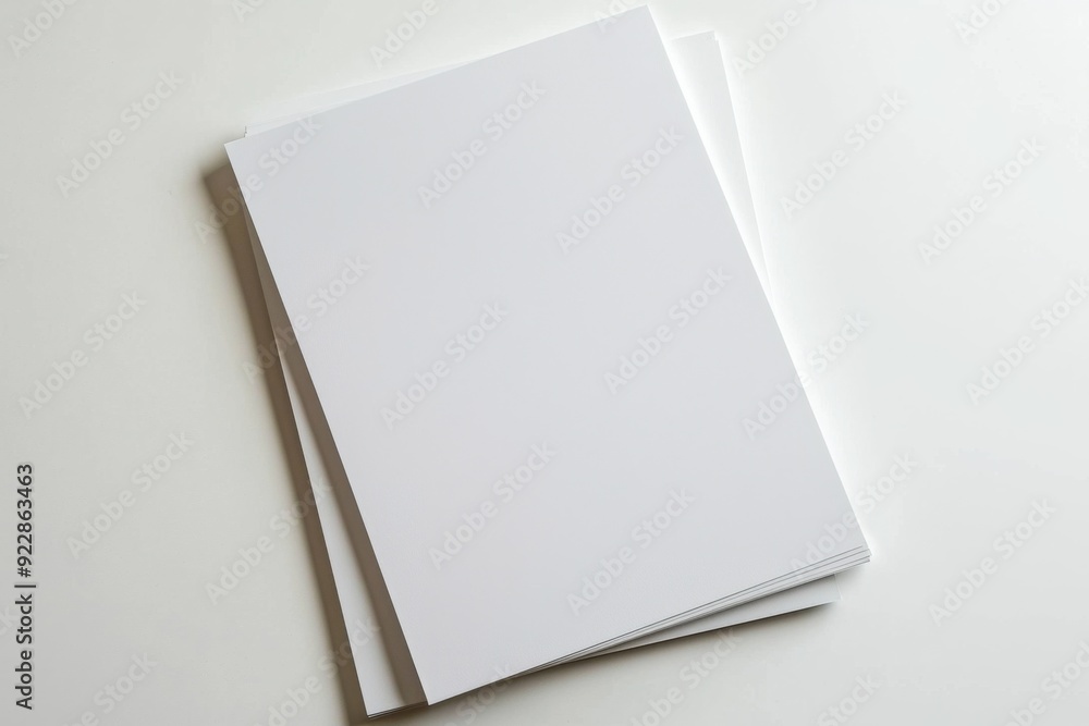 Blank A4 Paper Mockup on Isolated Background created with Generative AI Blank A4 Paper Mockup on Isolated Background created with Generative AI