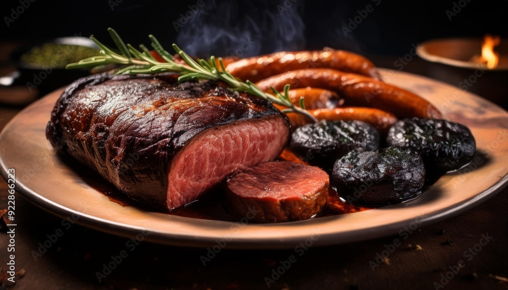 carne asada al estilo argentino con unos chorizos y morcillas carne asada al estilo argentino con unos chorizos y morcillas