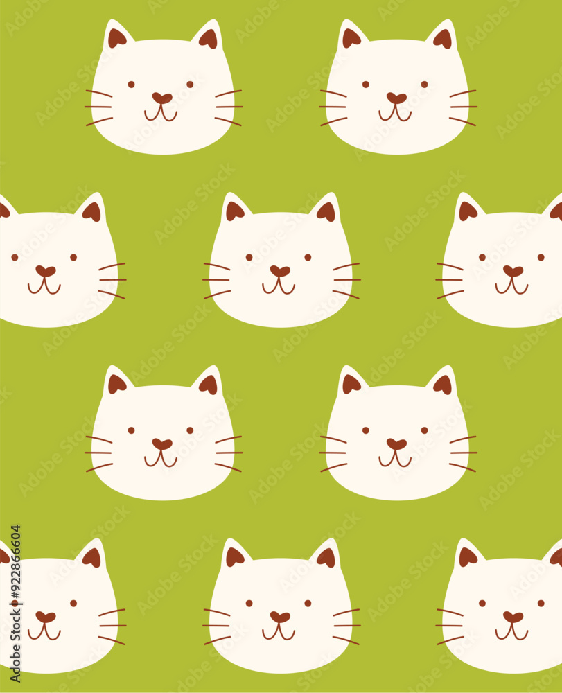 Cat Faces Background Poster Cat Faces Background Poster