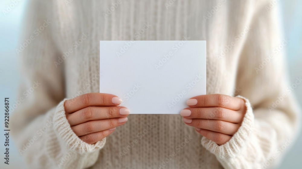A person presents a blank white envelope, highlighting its simplicity and potential for messages A person presents a blank white envelope, highlighting its simplicity and potential for messages