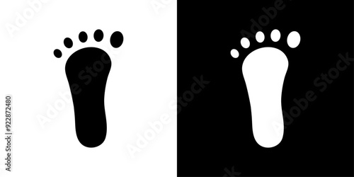 foot icon Thin line illustration set