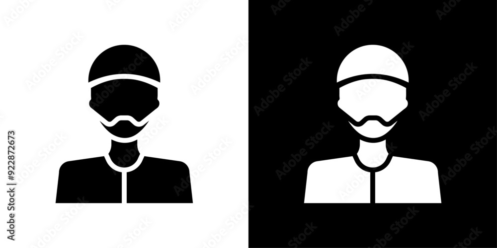 muslim man icon Thin line illustration set muslim man icon Thin line illustration set