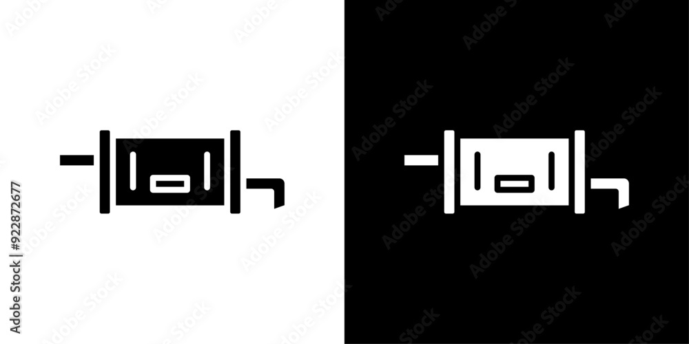 Muffler icon Thin line illustration set Muffler icon Thin line illustration set