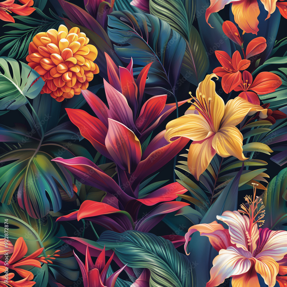 Exotic floral pattern wallpaper Exotic floral pattern wallpaper