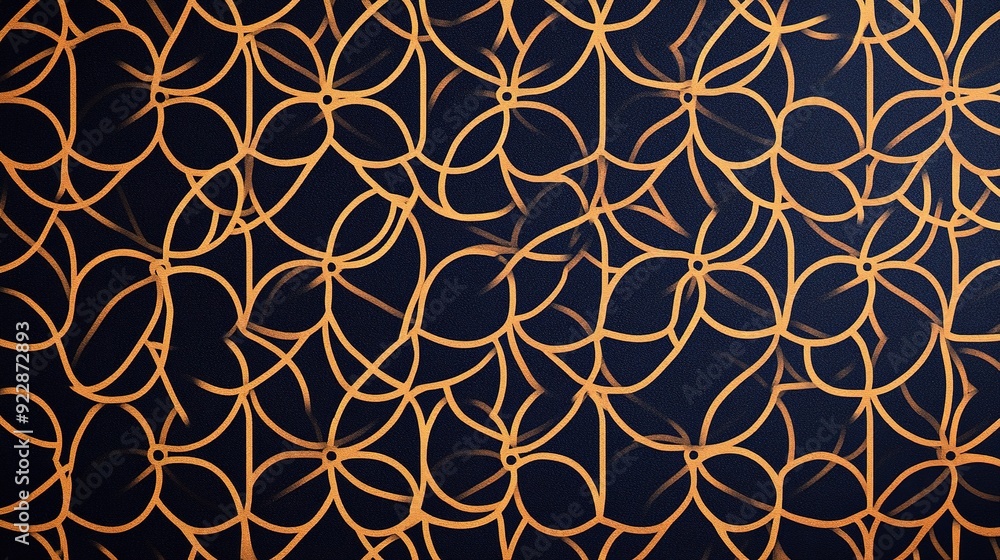 Abstract Floral Pattern: A captivating abstract floral pattern, with intricately detailed gold flowers blooming on a deep blue background. Abstract Floral Pattern: A captivating abstract floral pattern, with intricately detailed gold flowers blooming on a deep blue background.