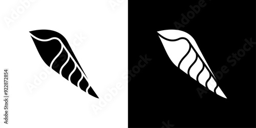 Sea shell icon Thin line illustration set