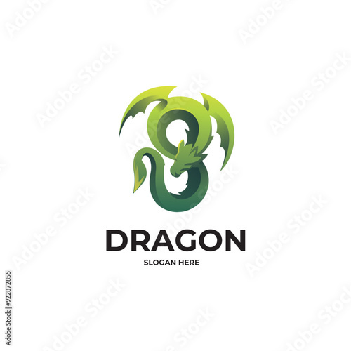Dragon modern logo vector
