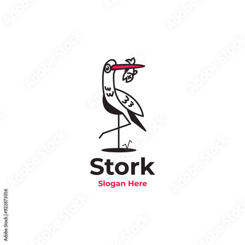 stork modern logo vector