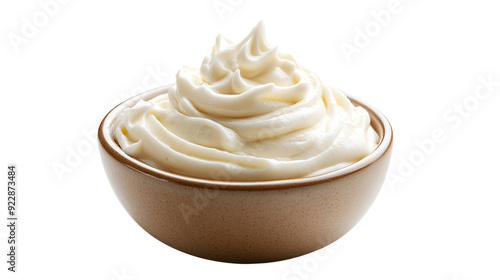 cream in a bowl transparent background