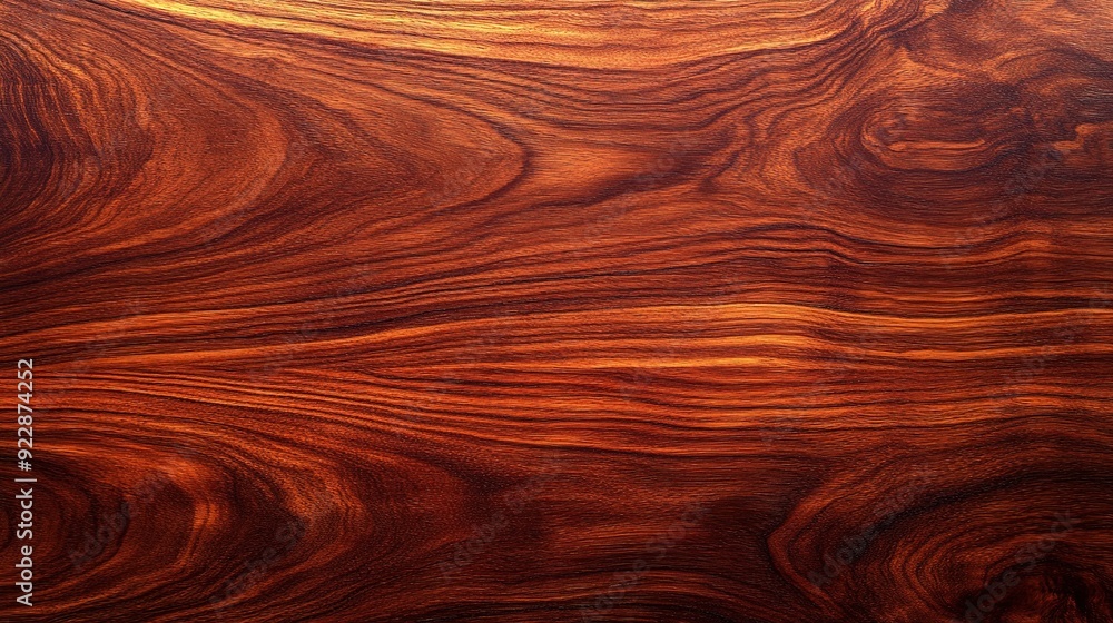 Fototapeta premium Walnut Wood Grain Texture: A close-up, detailed image of walnut wood grain, showcasing its rich, dark brown color and intricate patterns.