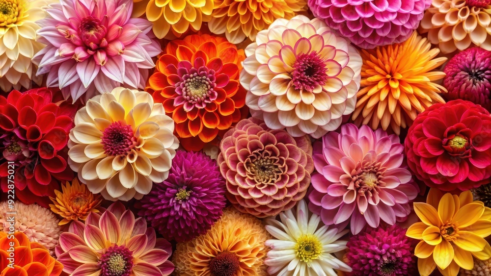 Colorful autumn dahlia flowers pattern background, autumn, dahlia, flowers, pattern, colorful, vibrant, top view, fall, seasonal Colorful autumn dahlia flowers pattern background, autumn, dahlia, flowers, pattern, colorful, vibrant, top view, fall, seasonal