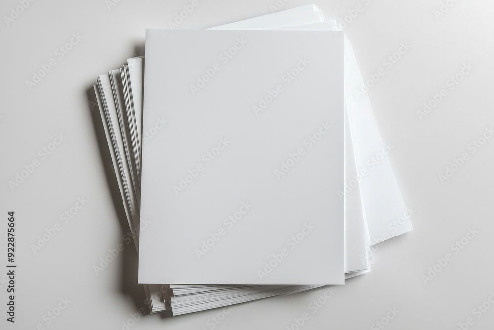 Blank A4 Paper Mockup on Isolated Background created with Generative AI Blank A4 Paper Mockup on Isolated Background created with Generative AI