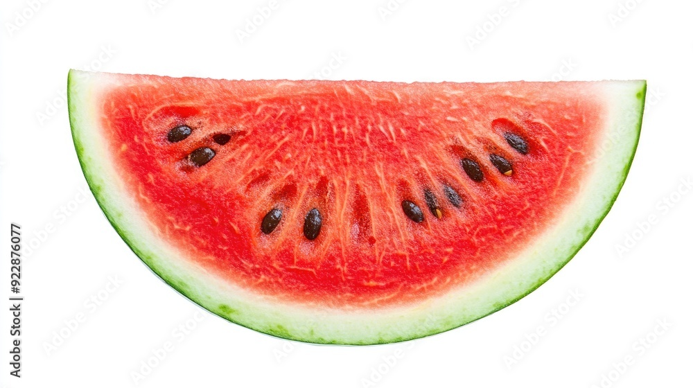 Close up of juicy watermelon slice with seeds, isolated on white background. Close up of juicy watermelon slice with seeds, isolated on white background.