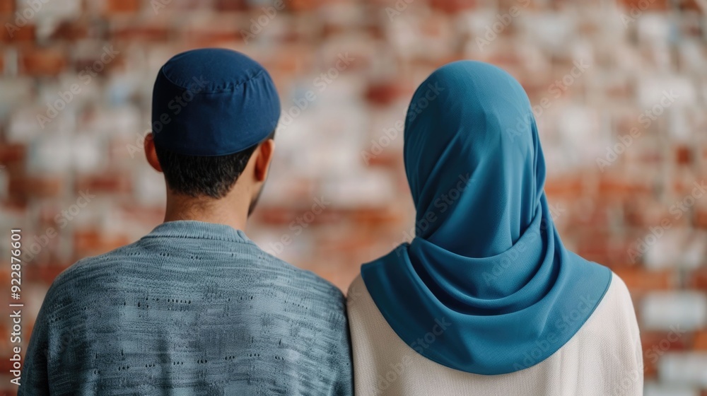 Muslim Couple Sitting at Cafe Table Engaged in Intimate Conversation Surrounded by Warm Lighting and Cozy Atmosphere Muslim Couple Sitting at Cafe Table Engaged in Intimate Conversation Surrounded by Warm Lighting and Cozy Atmosphere