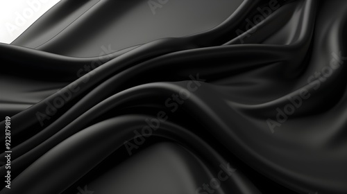 black silk material creating waves UHD Wallpaper