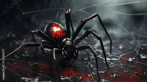 Black Widow Spiders UHD Wallpaper photo