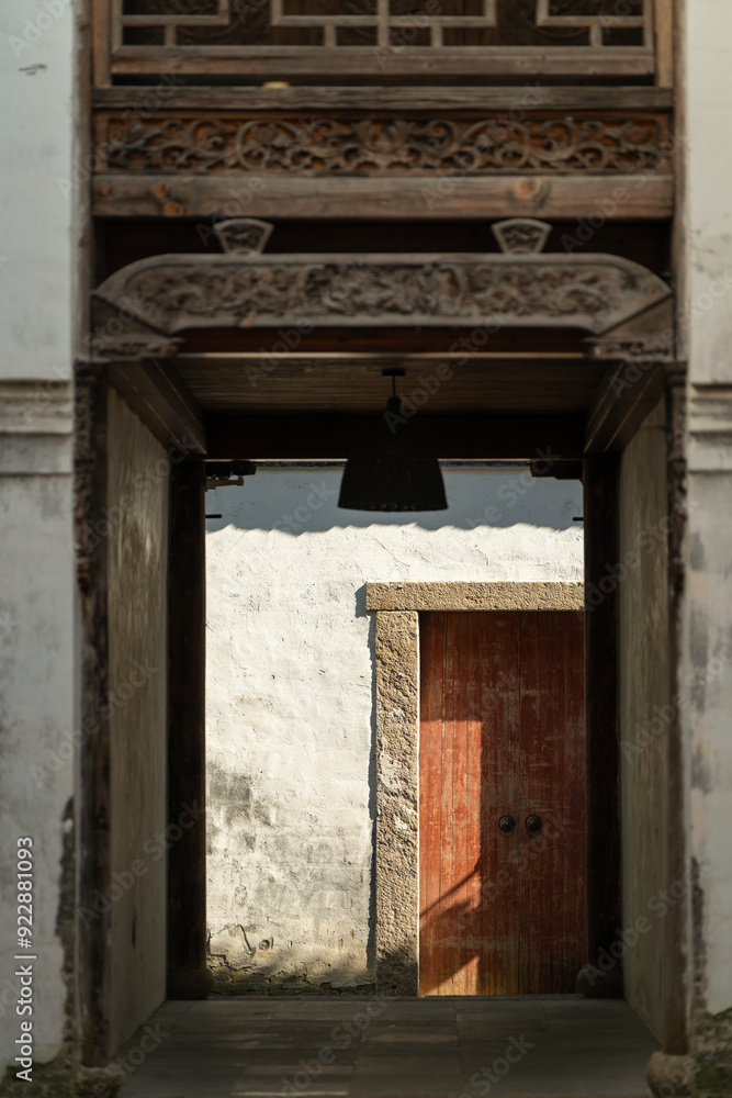 Empty Chinese arches and streets. Empty Chinese arches and streets.