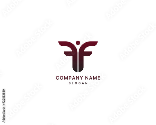 initial letter f logo design vector illustration