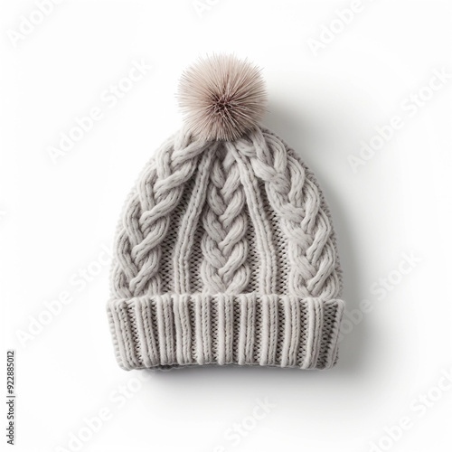 hat Isolated on white background flat lay photo