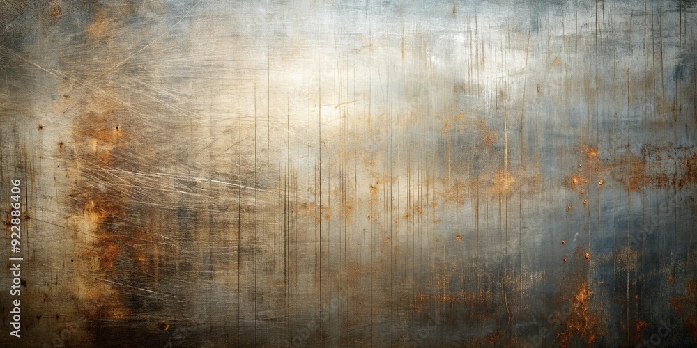 Obraz premium Old scratched metal texture background, rusty, aged, weathered, distressed, vintage, worn, grungy, industrial, tarnished