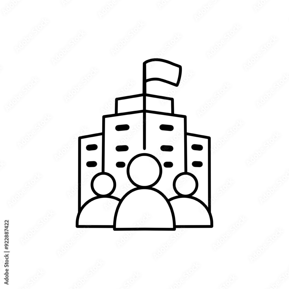Fototapeta premium company work team icon, vector illustration icon