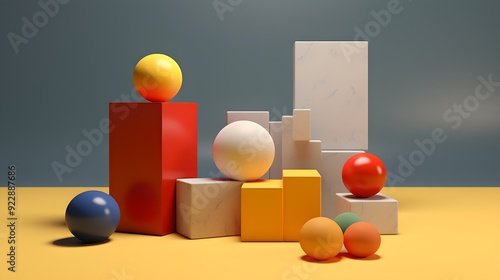 a variety basic 3D solid models UHD Wallpaper