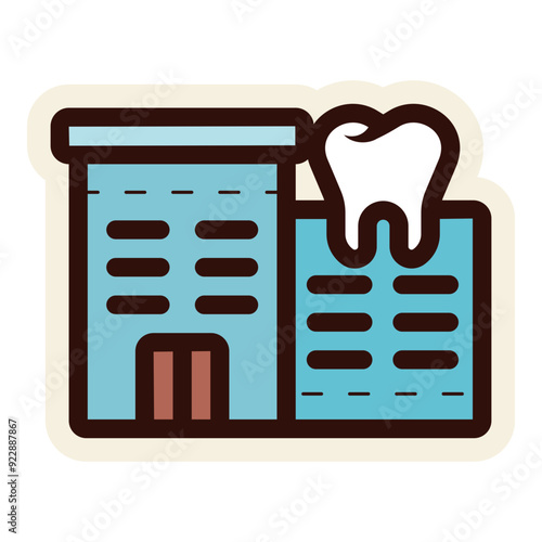 dental clinic icon sticker
