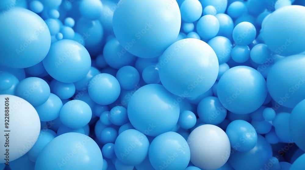 Blue Balloon Celebration: A whimsical and festive background of blue and white balloons, perfect for birthday parties, celebrations, or any event that calls for joy and festivity.