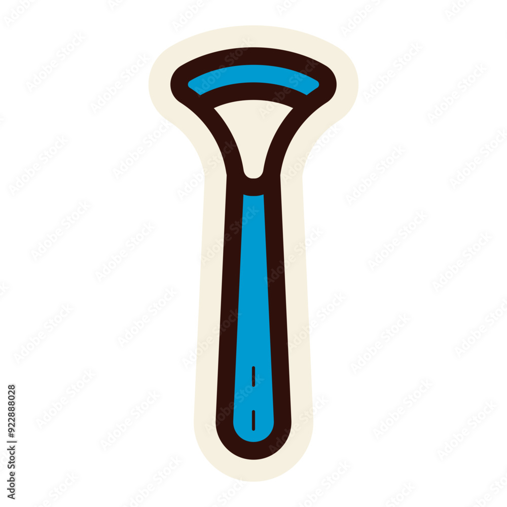 tongue scraper icon sticker tongue scraper icon sticker