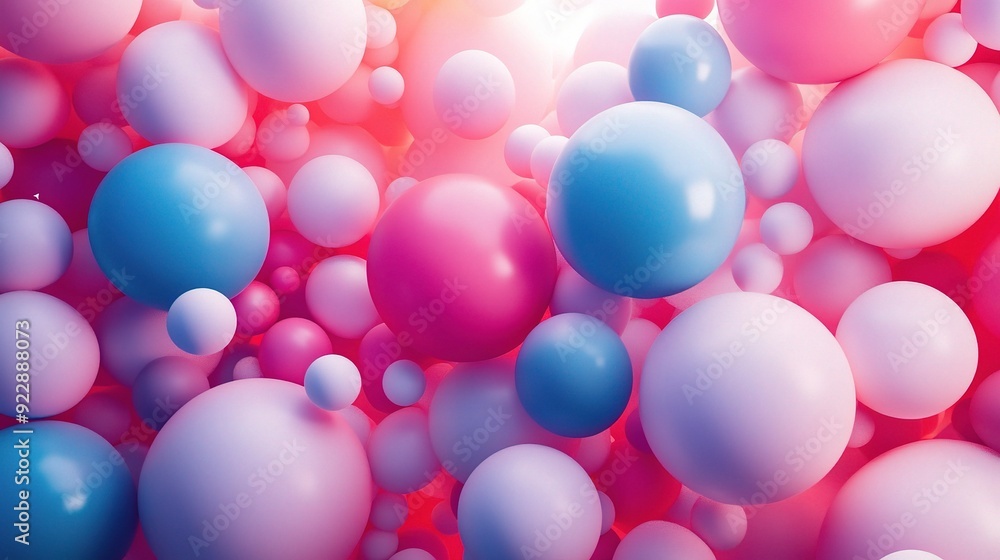 Bubblegum Dreams: A vibrant and playful abstract backdrop, featuring a mesmerizing cluster of pastel pink, blue, and white spheres bathed in a soft, ethereal glow. Perfect for whimsical concepts. Bubblegum Dreams: A vibrant and playful abstract backdrop, featuring a mesmerizing cluster of pastel pink, blue, and white spheres bathed in a soft, ethereal glow. Perfect for whimsical concepts.