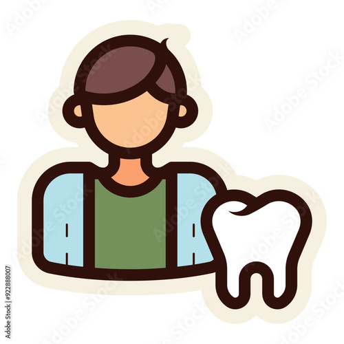 male dentist icon sticker