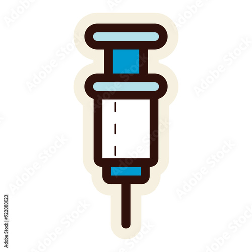 syringe injection icon sticker