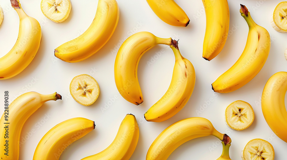 banana pattern texture on a white background banana pattern texture on a white background