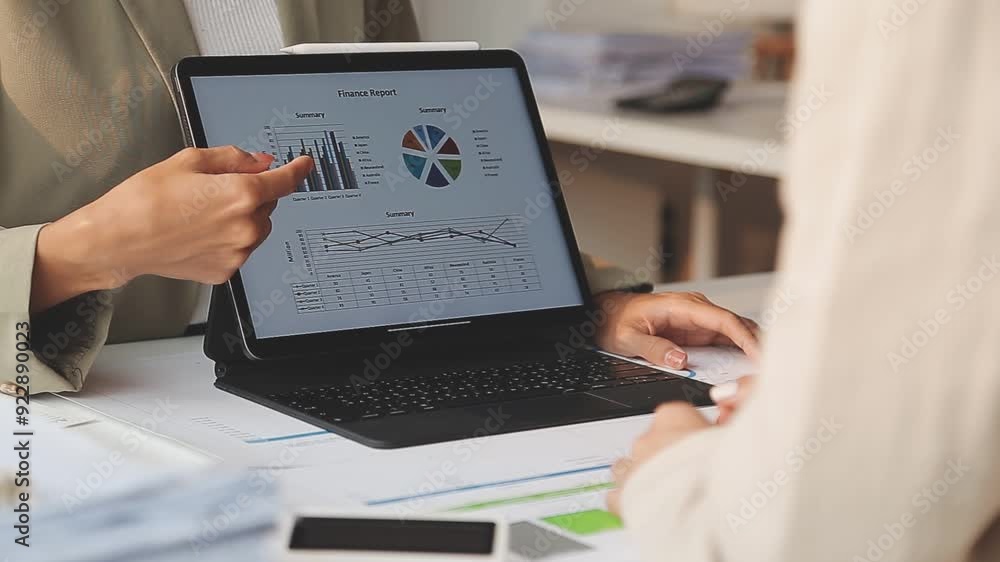 Close up of Business People Meeting Design Ideas for marketing plan Concept. business planning