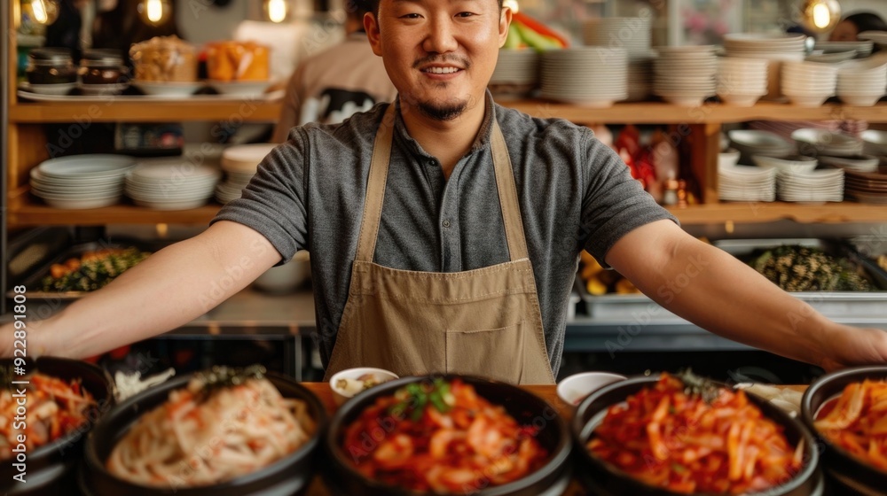 An image showcasing a cozy caf environment where a group of friends are enjoying an array of delicious Korean snacks and dishes together An image showcasing a cozy caf environment where a group of friends are enjoying an array of delicious Korean snacks and dishes together