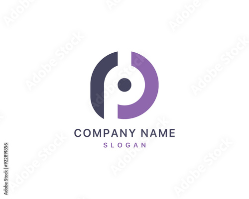 Letter p design illustration company logo idea