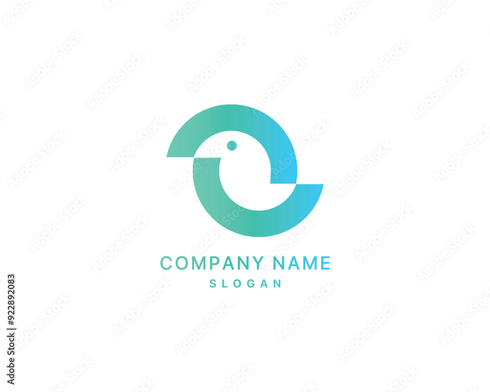 Illustration of a bird-shaped messenger logo design vector Illustration of a bird-shaped messenger logo design vector