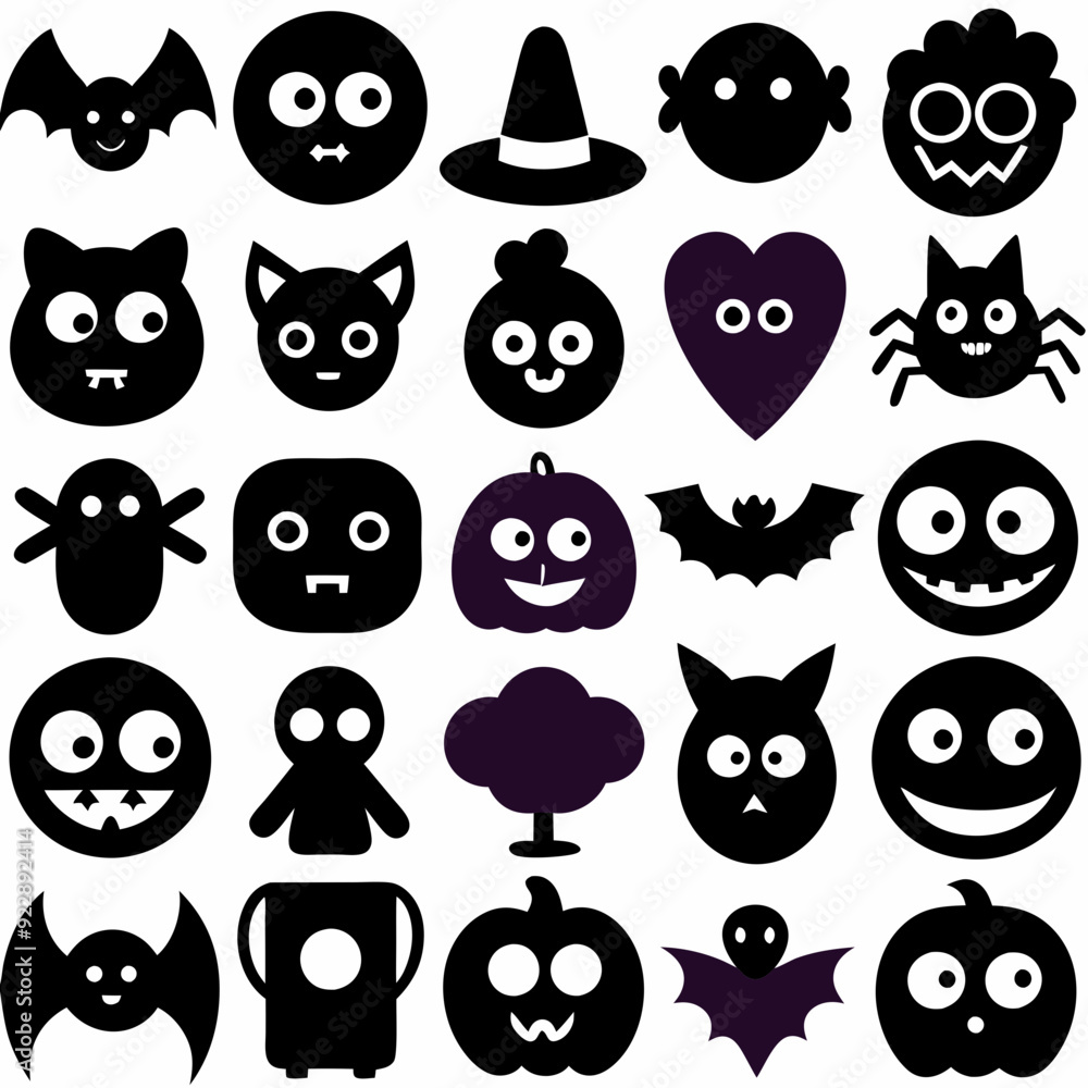 Halloween icons set of Halloween Ghost icon silhouette vector art illustration
Halloween icons set of Halloween Ghost icon silhouette vector art illustration