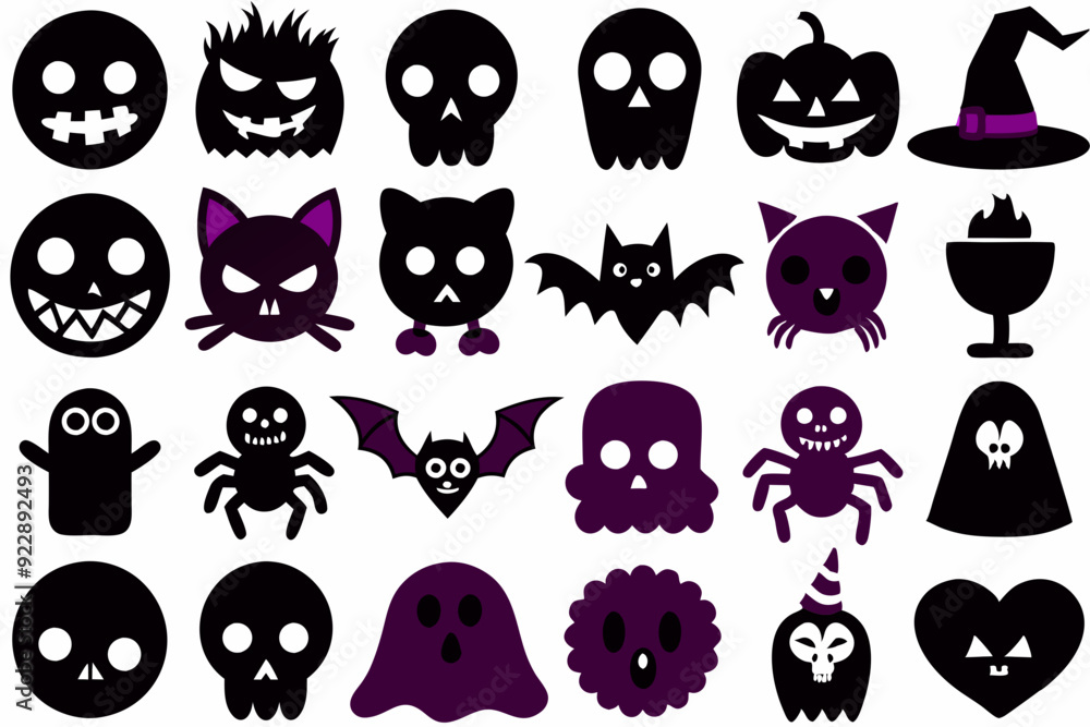 Halloween icons set of Halloween Ghost icon silhouette vector art illustration
Halloween icons set of Halloween Ghost icon silhouette vector art illustration
