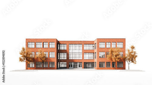 Obraz na płótnie School building transparent background w salonie