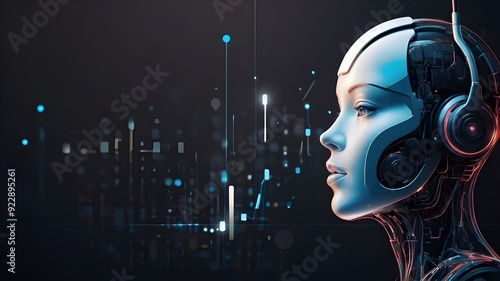 Virtual assistant concept with microphone icon and voice wave. Voice recognition, personal ai assistant