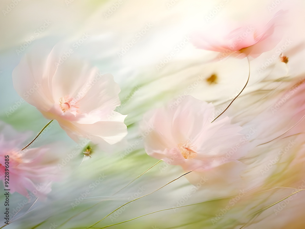abstract backdrop with breeze through flowers abstract backdrop with breeze through flowers