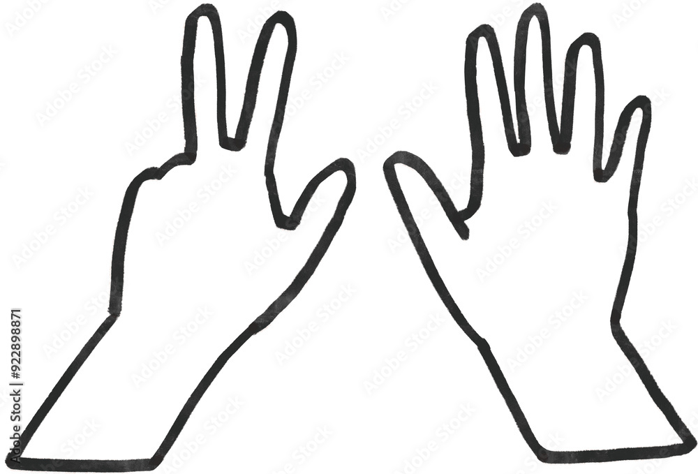 Obraz premium 손가락으로 표현한 숫자 8