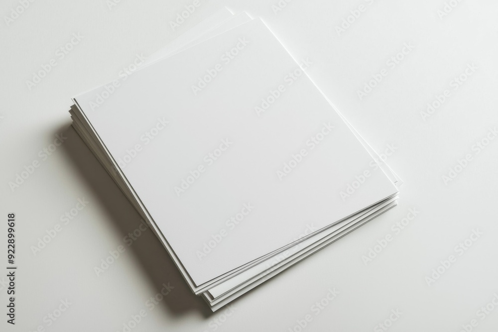 Blank A4 Paper Mockup on Isolated Background created with Generative AI