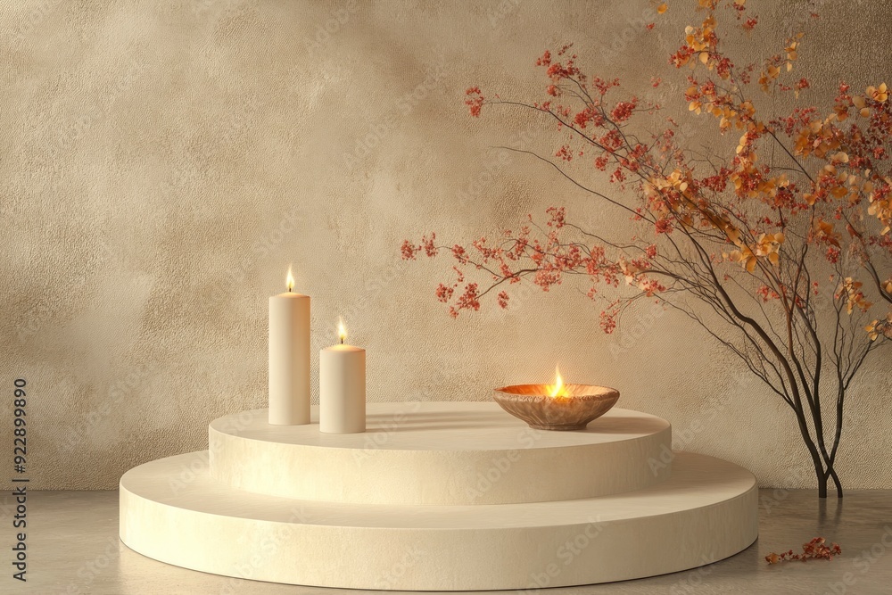 minimal and modern scene, design for Diwali festival product display podium, 3d render in rock with generative ai minimal and modern scene, design for Diwali festival product display podium, 3d render in rock with generative ai