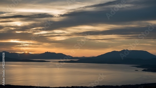 Wallpaper Mural sunrise over the lake Torontodigital.ca